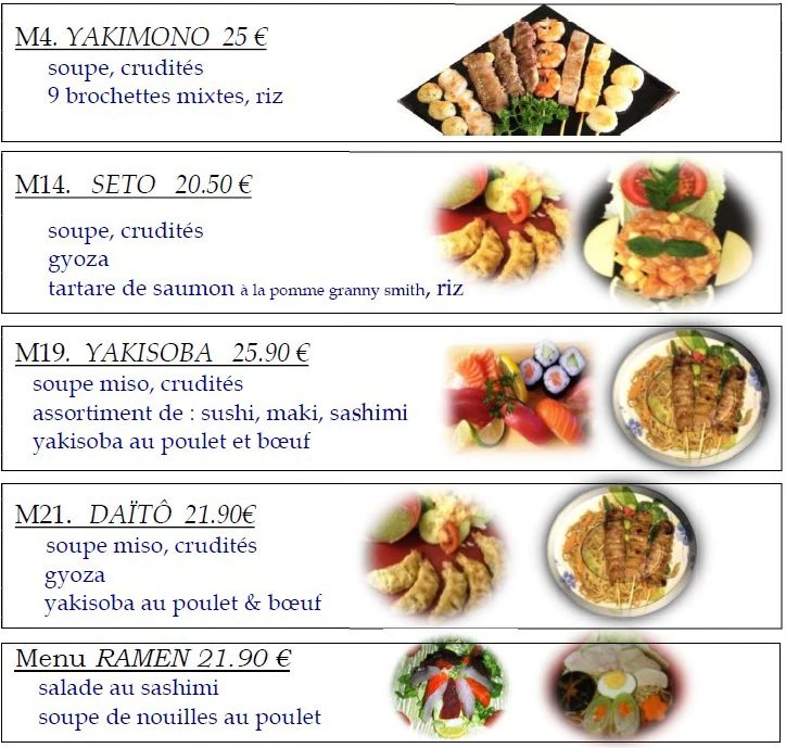 Menu sur place — Le Shogun (8)